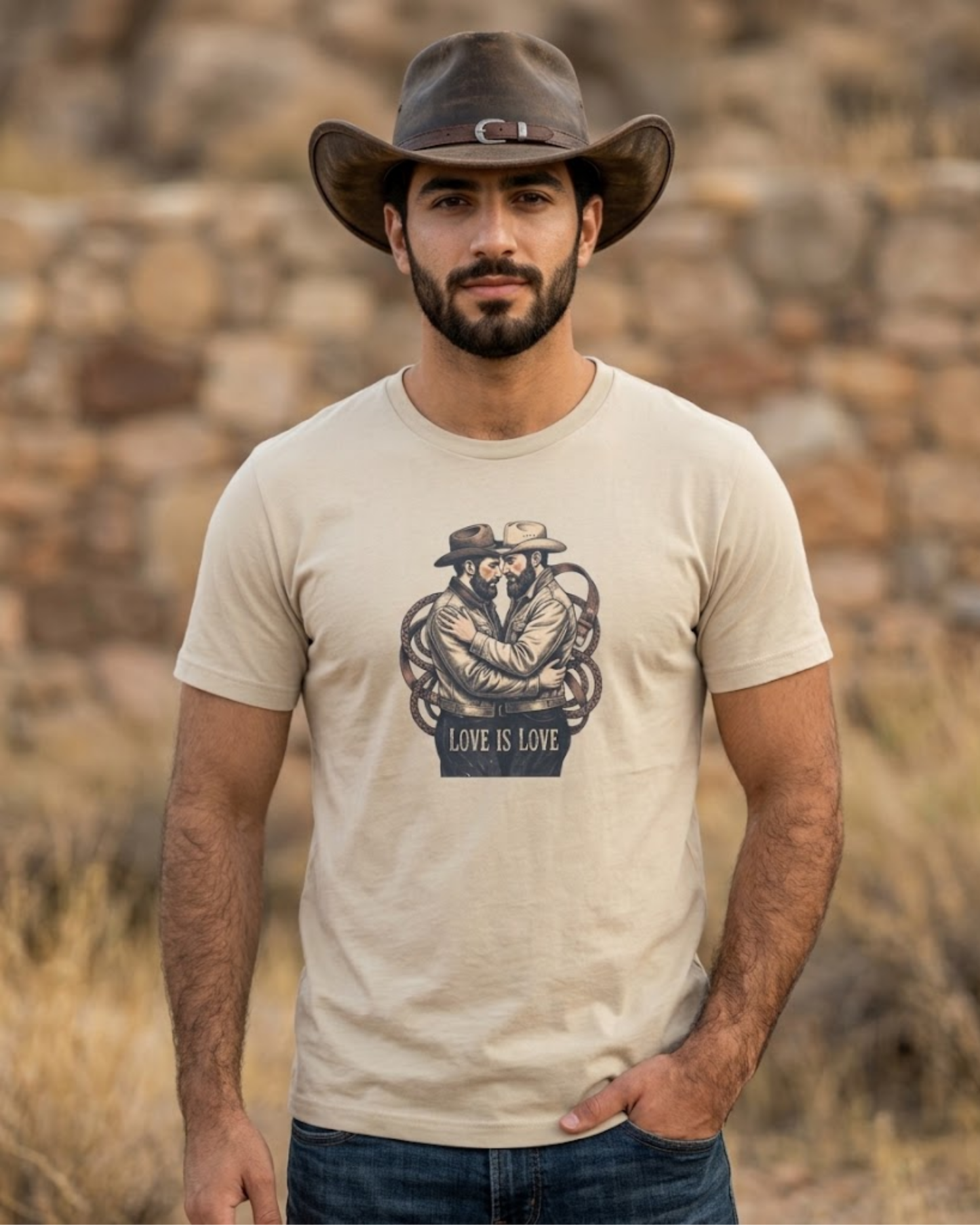 Copy of Love Is Love Vintage Bikers Tee | Retro LGBTQ+ Tattoo-Style Graphic Shirt