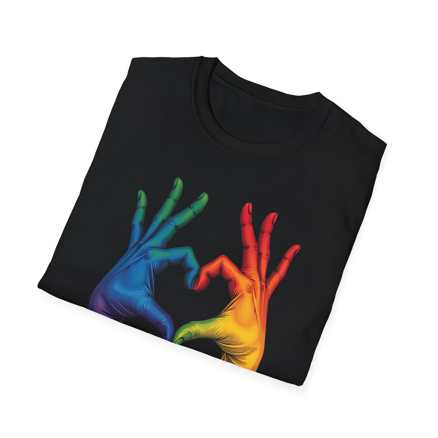 Rainbow hands heart