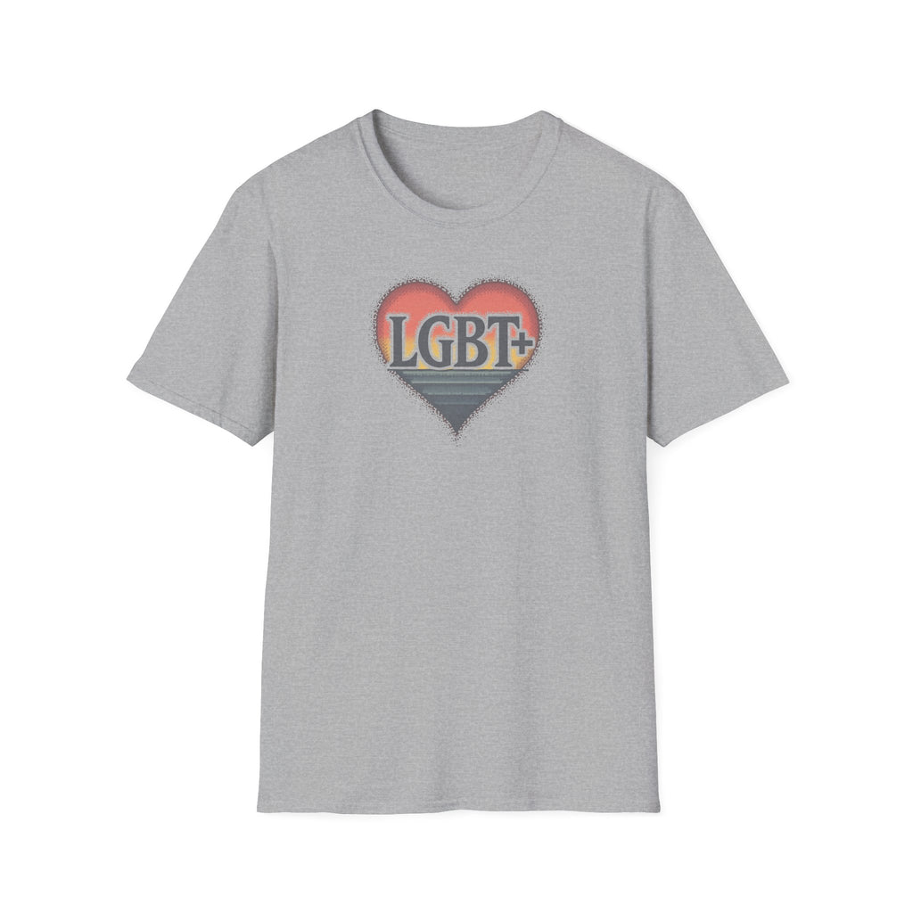 Retro Sunset Heart LGBT+ Tee