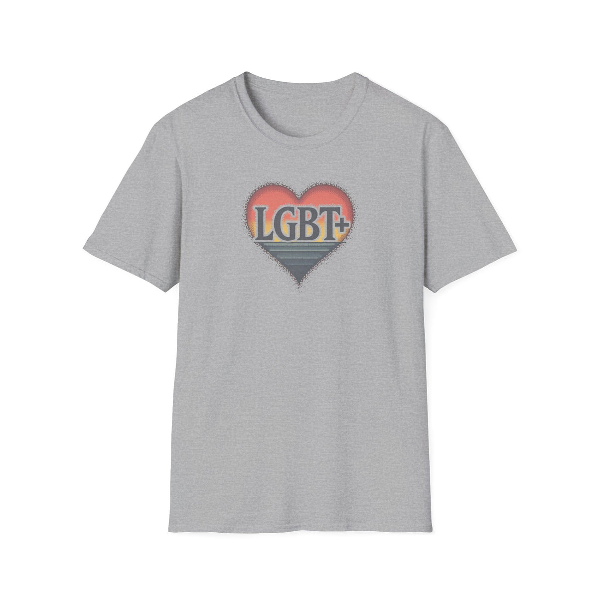 Retro Sunset Heart LGBT+ Tee