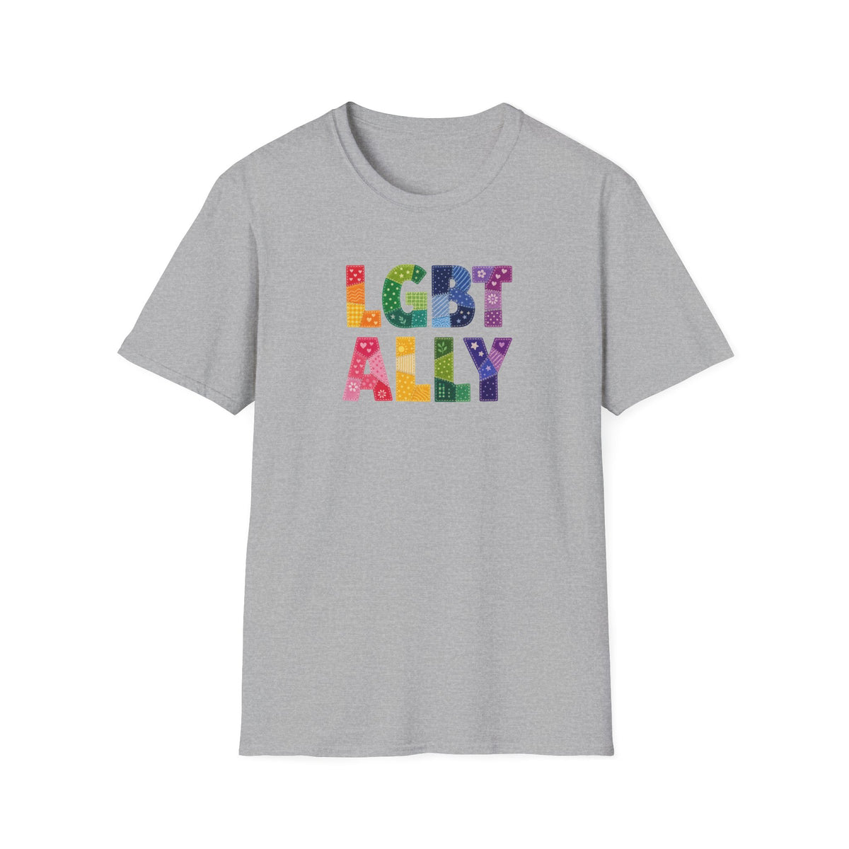LGBT ALLY Faux Patchwork Tee