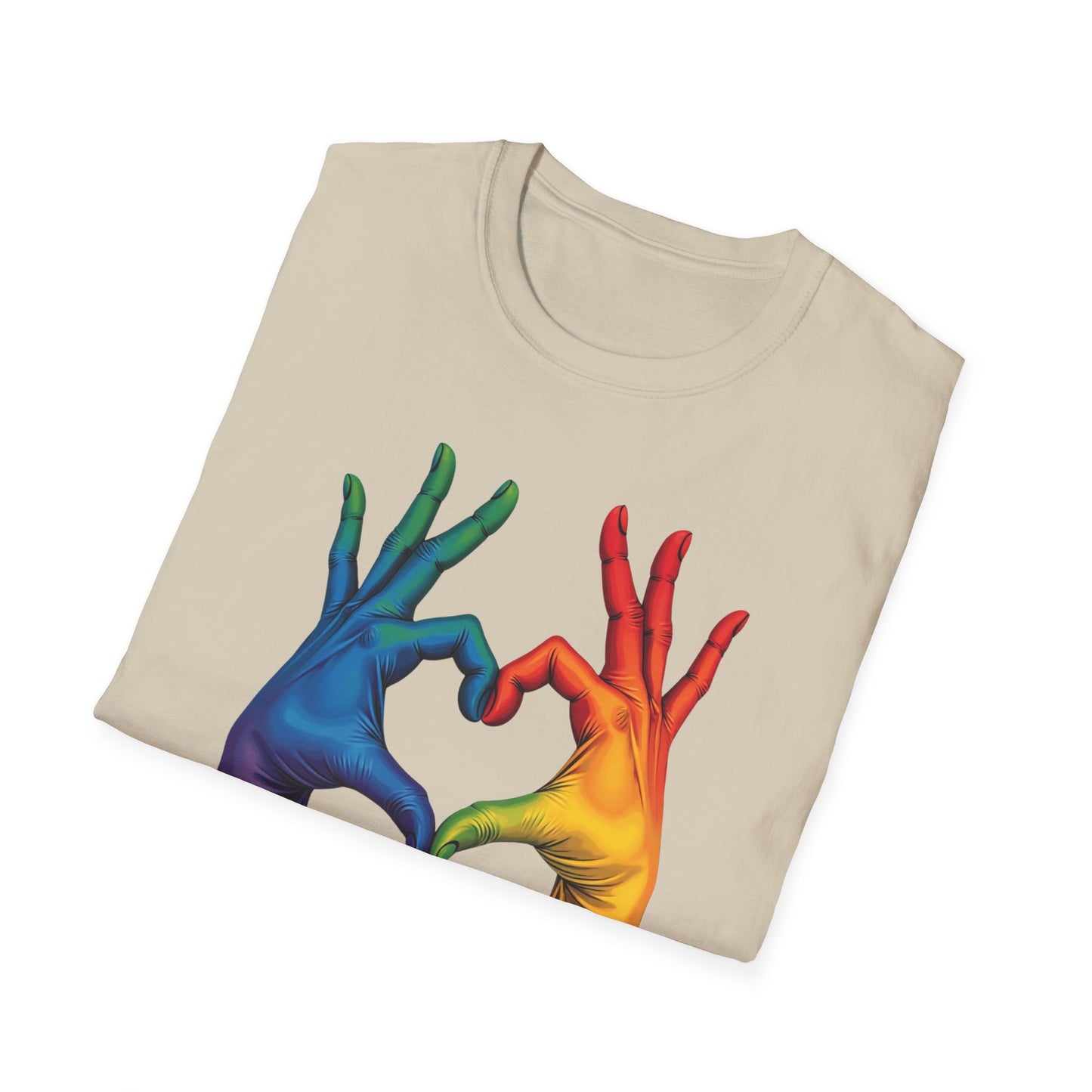 Rainbow hands heart