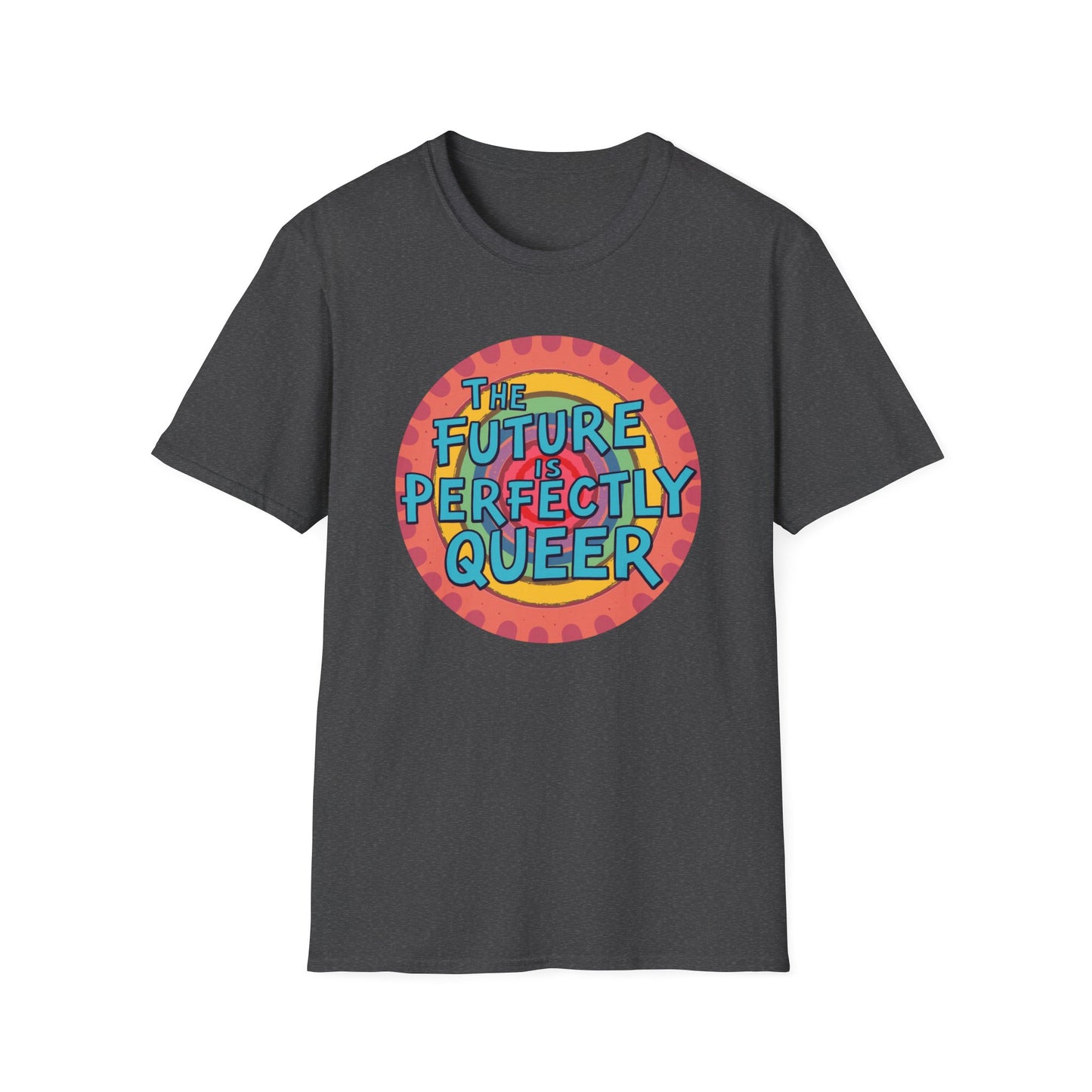 The Future is Perfectly Queer" Graphic Tee for LGBTQ+ Pride, Casual Wear, Gifts, Festivals, All Occasions