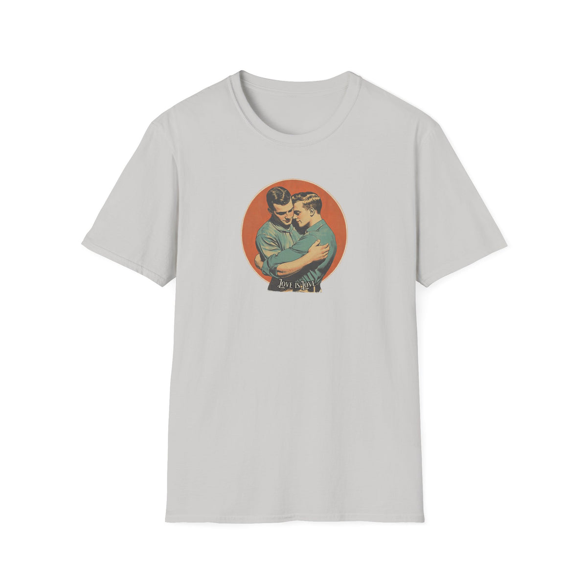 Love Is Love  Vintage Gay Couple Graphic Tee,