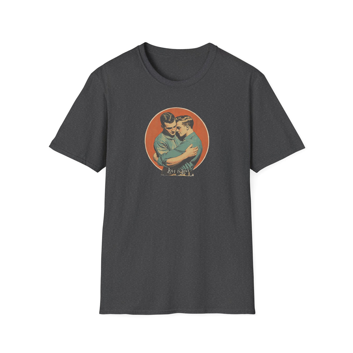 Love Is Love  Vintage Gay Couple Graphic Tee,