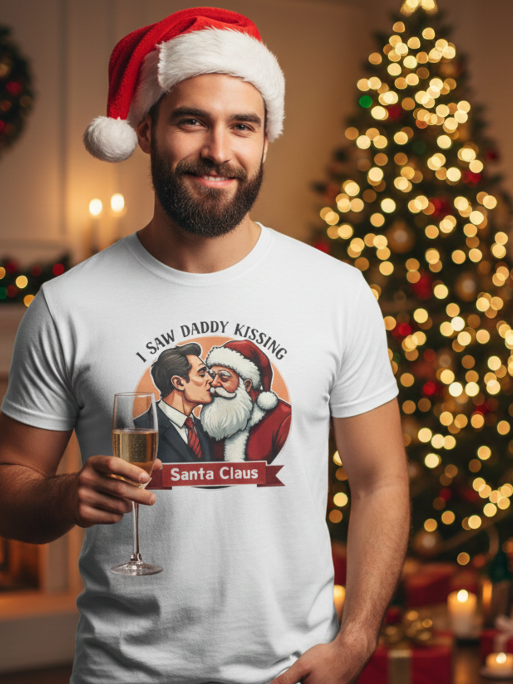 I Saw Daddy Kissing Santa Claus (Tee)