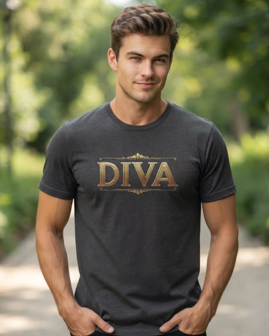 DIVA — Vintage Gold Graphic Tee