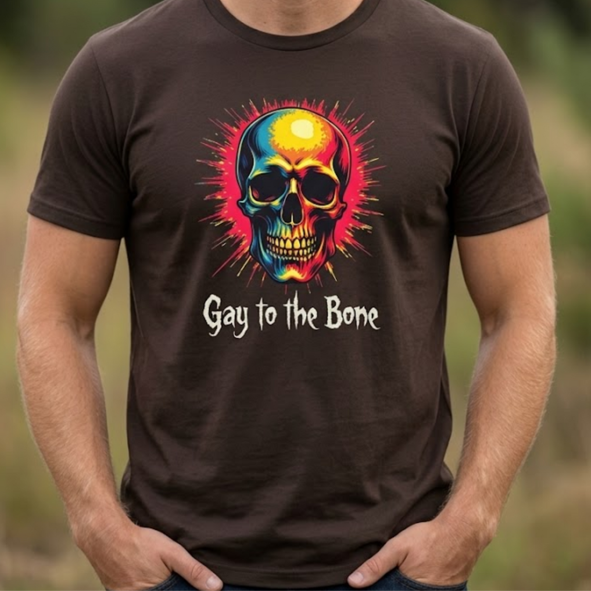 Gay to the Bone Skull Tee