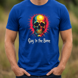 Gay to the Bone Skull Tee