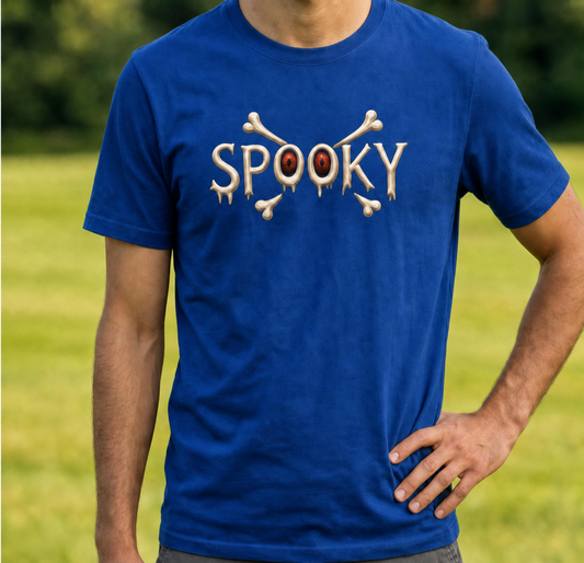 Spooky Bone Crossbones Halloween Tee