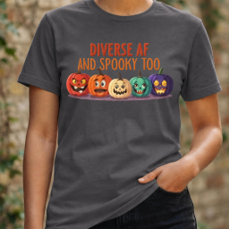 Diverse AF and Spooky Too Halloween Tee