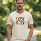 LGBT ALLY Faux Patchwork Tee