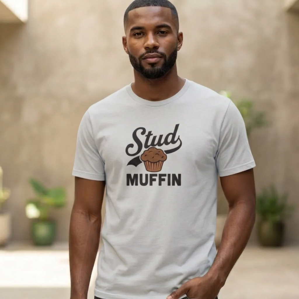 Stud Muffin Retro Script Tee