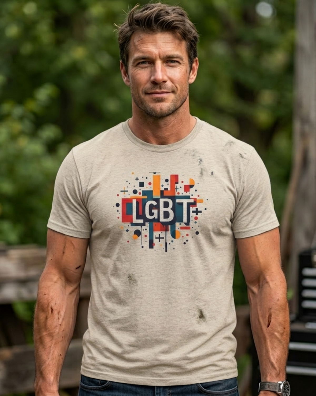 Geometric LGBT+ Tee