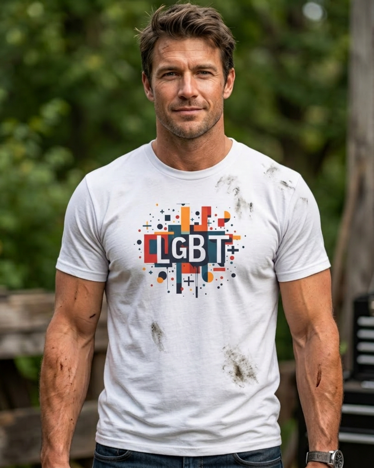 Geometric LGBT+ Tee