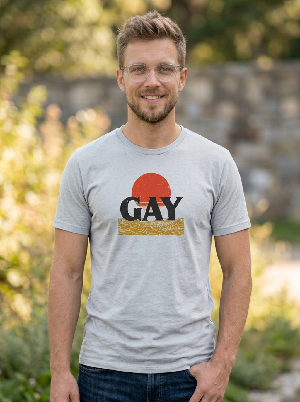 GAY Retro Sunset Tee