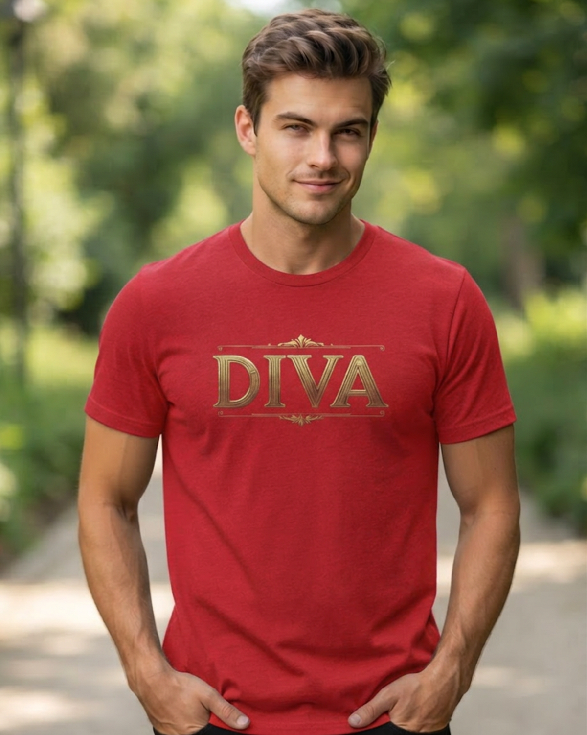 DIVA — Vintage Gold Graphic Tee