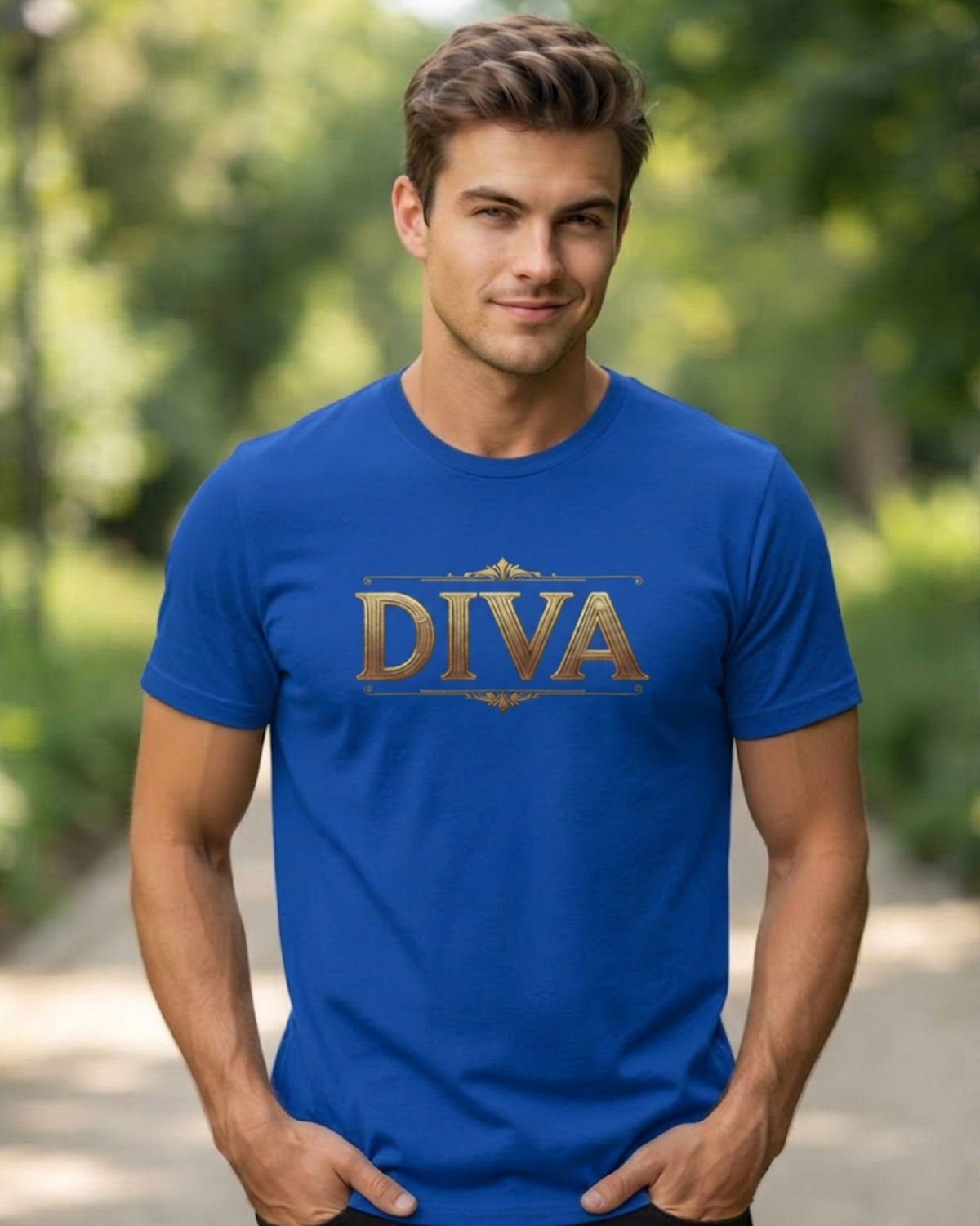 DIVA — Vintage Gold Graphic Tee