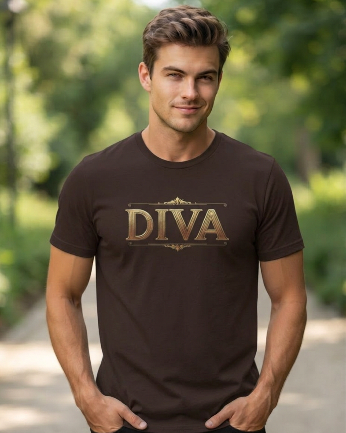 DIVA — Vintage Gold Graphic Tee
