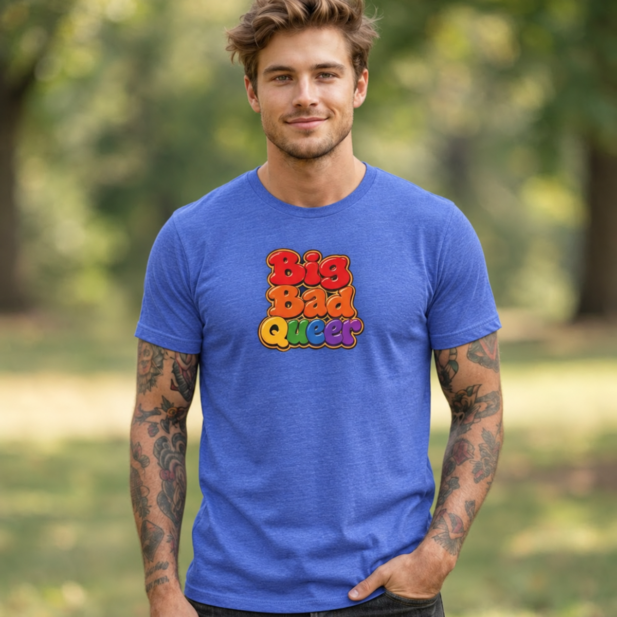 Big Bad Queer Rainbow Tee
