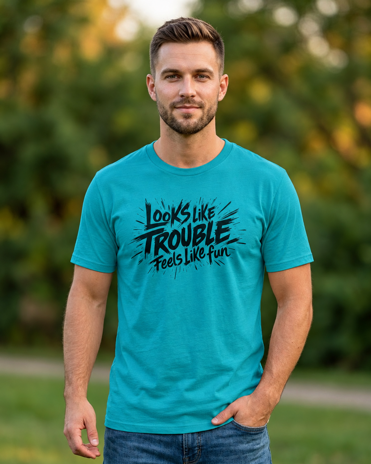 Looks Like Trouble Feels Like Fun T-Shirt