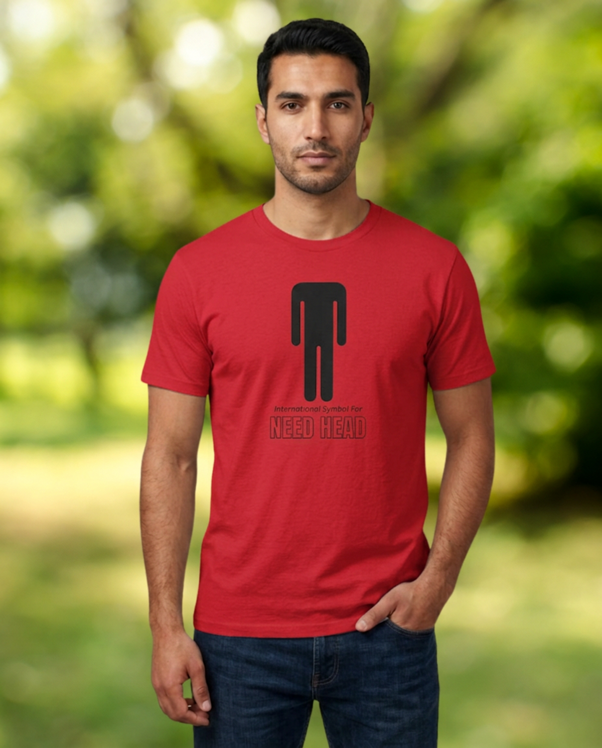"Need Head" International Symbol Funny Gay T-Shirt