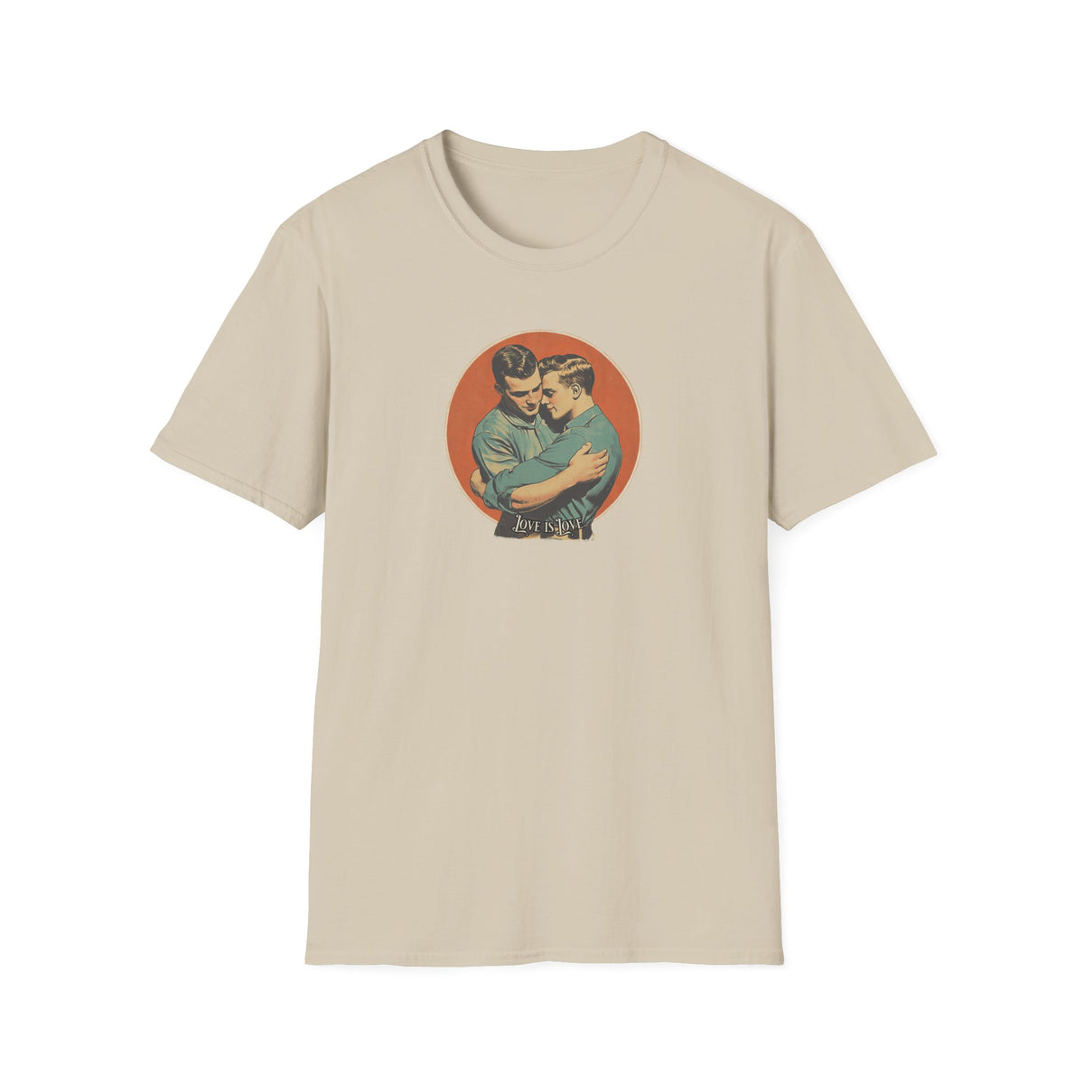 Love Is Love  Vintage Gay Couple Graphic Tee,