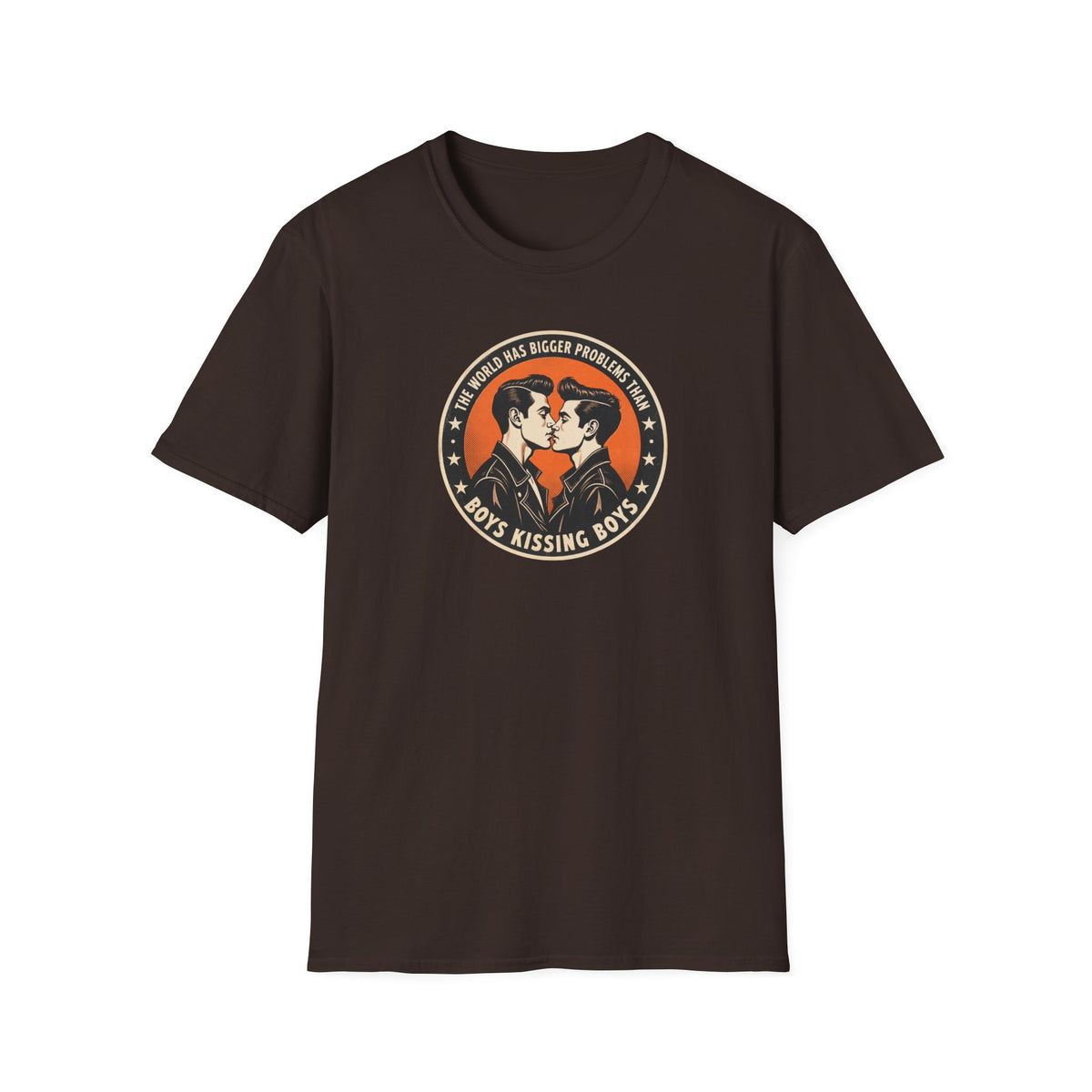 Boys Kissing Boys Tee — Vintage Greaser Design