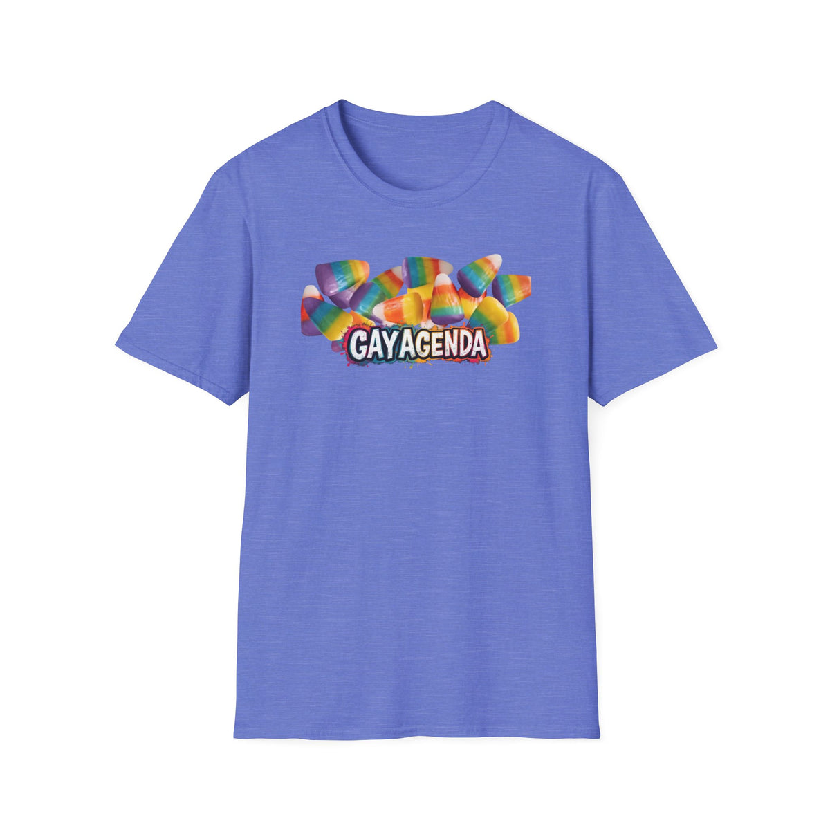 Gay Agenda Rainbow Candy Corn Tee