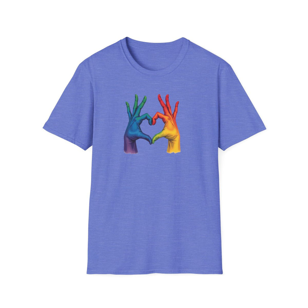 Rainbow hands heart