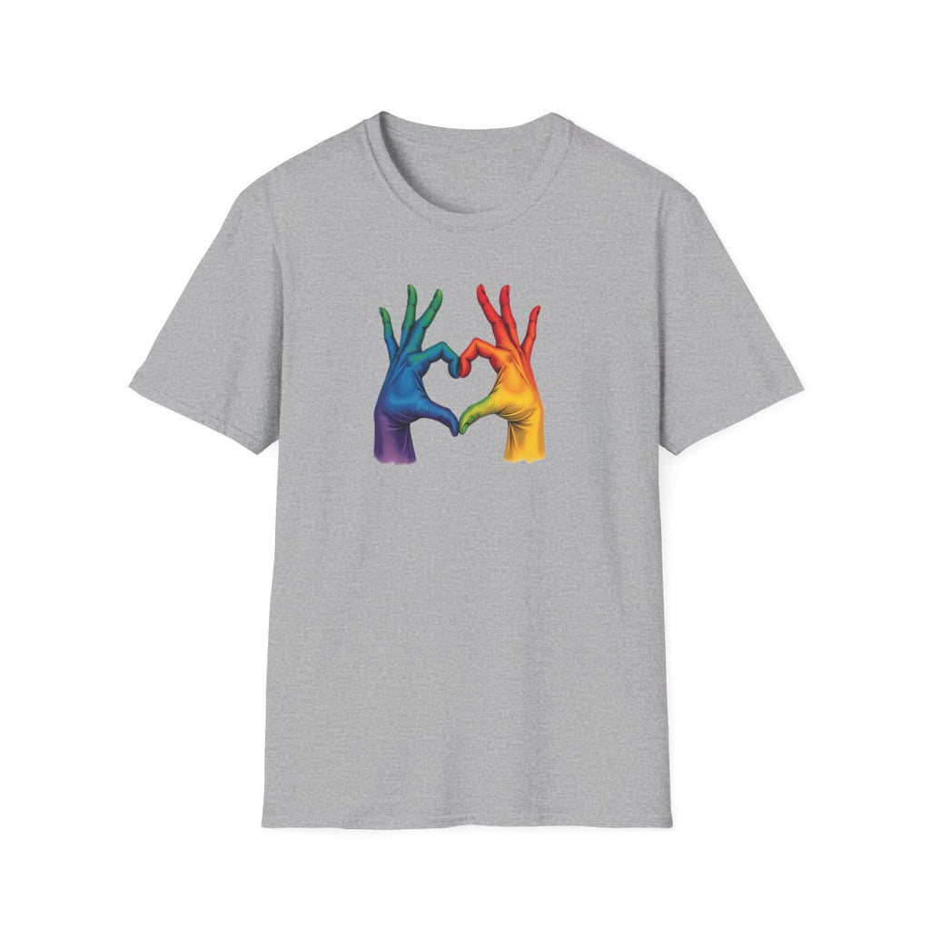 Rainbow hands heart
