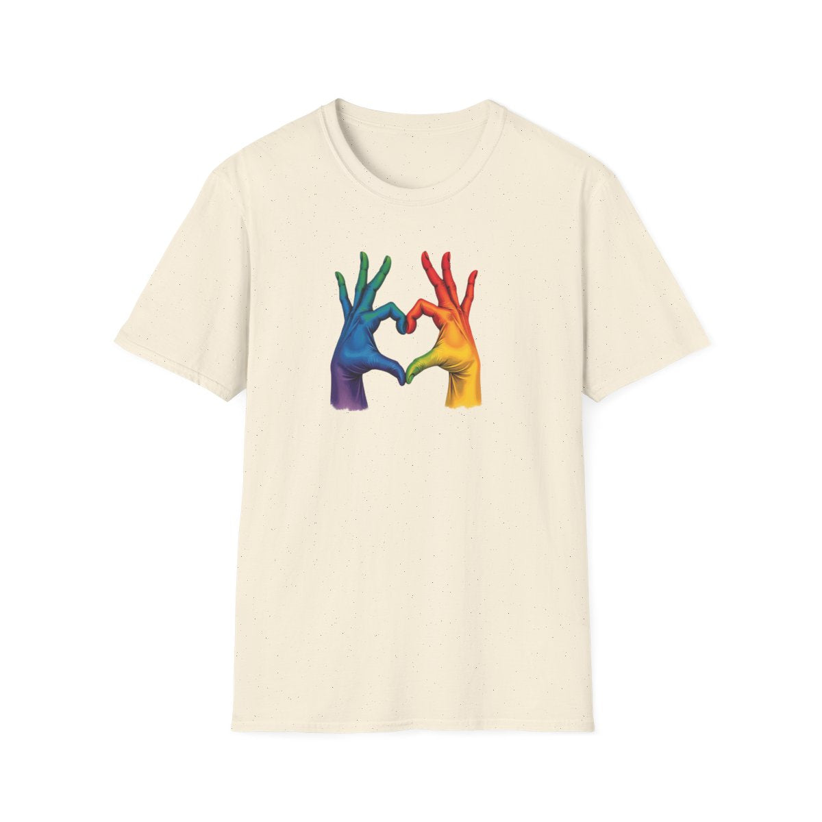 Rainbow hands heart