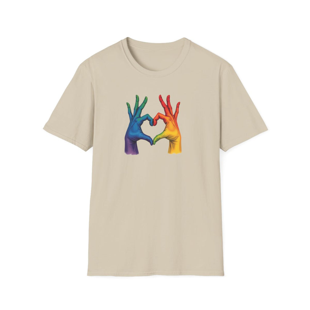 Rainbow hands heart