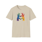Rainbow hands heart